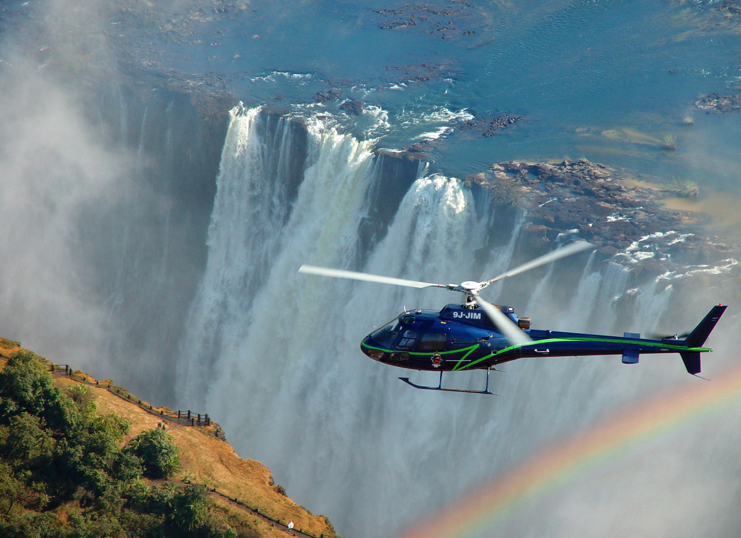 15-Minute Helicopter Flight Over The Victoria Falls in Zimbabwe, Africa | Helicopter Sport - Rated 1