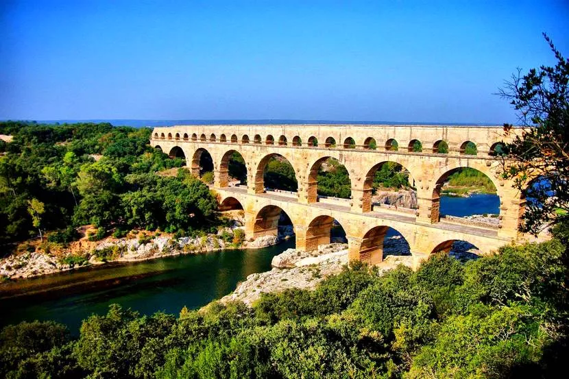 Aqueduct Pont du Gard in France, Europe | Architecture - Rated 4