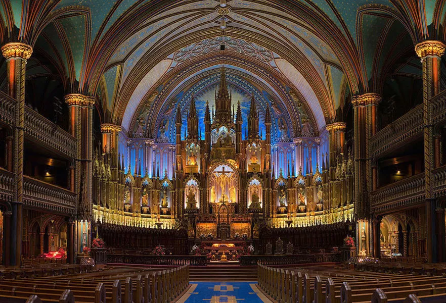 Basilica of Notre Dame de Montreal in Canada, North America | Architecture - Rated 4.2