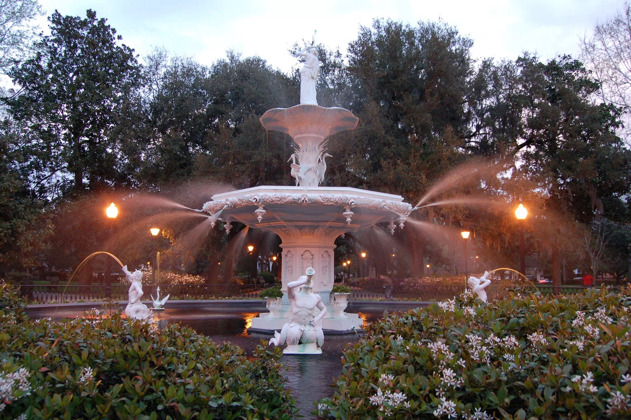 Fountain at Forsyth Park in USA, North America | Architecture - Rated 3.9