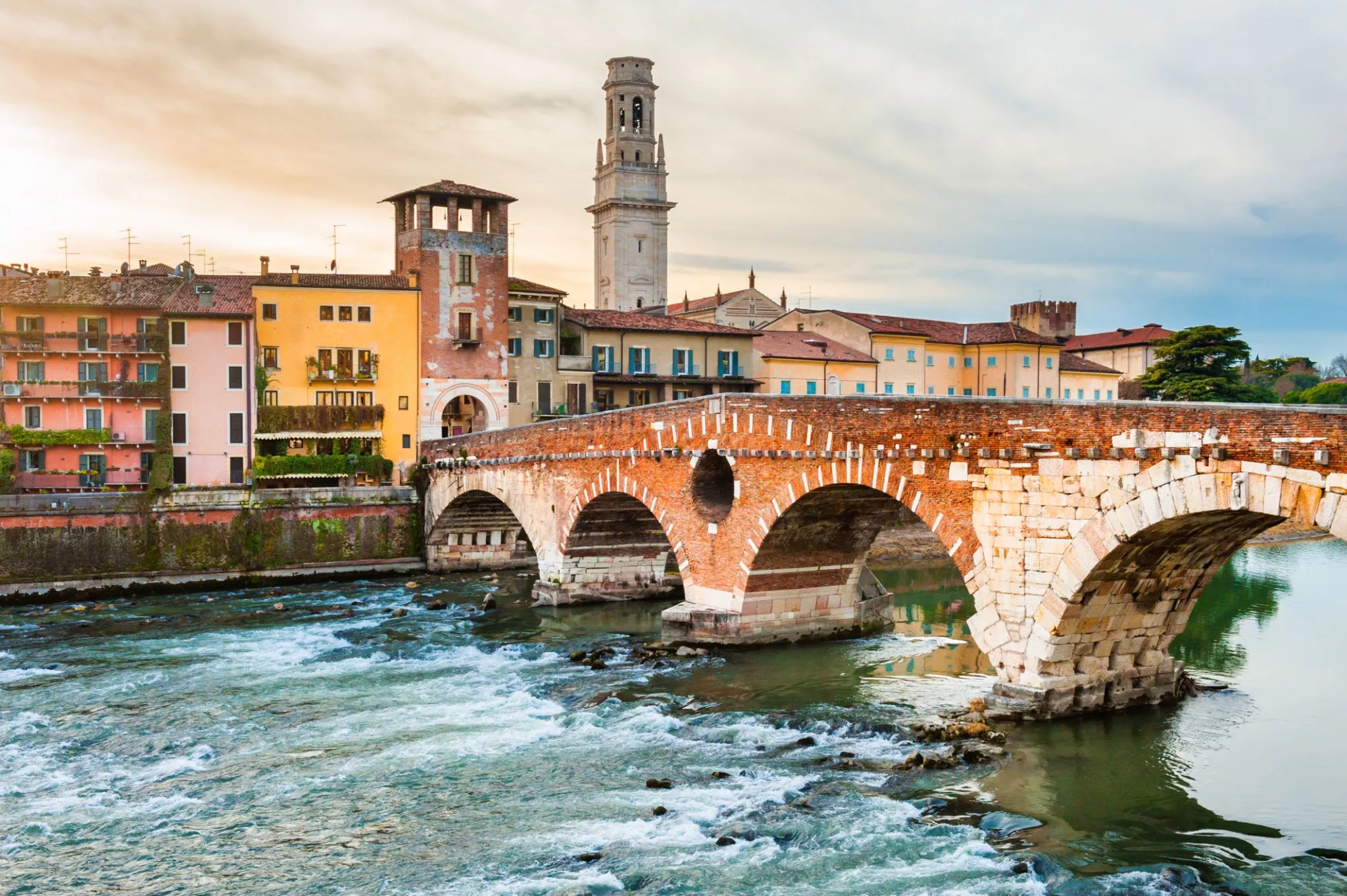 Ponte Pietra in Italy, Europe | Architecture - Rated 4