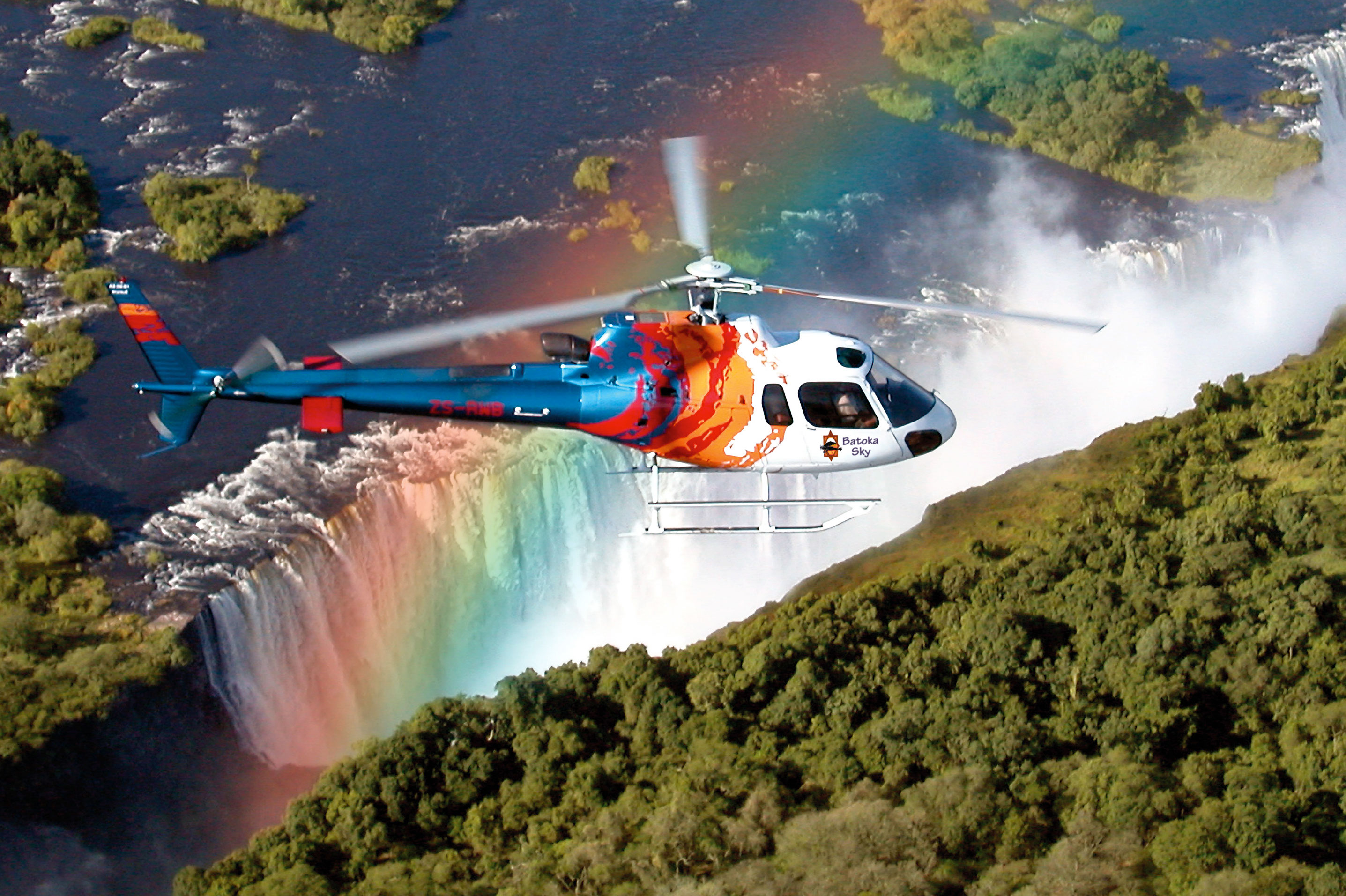 Victoria Falls Flight of the Angels Helicopter Flight in Zimbabwe, Africa | Helicopter Sport - Rated 0.9