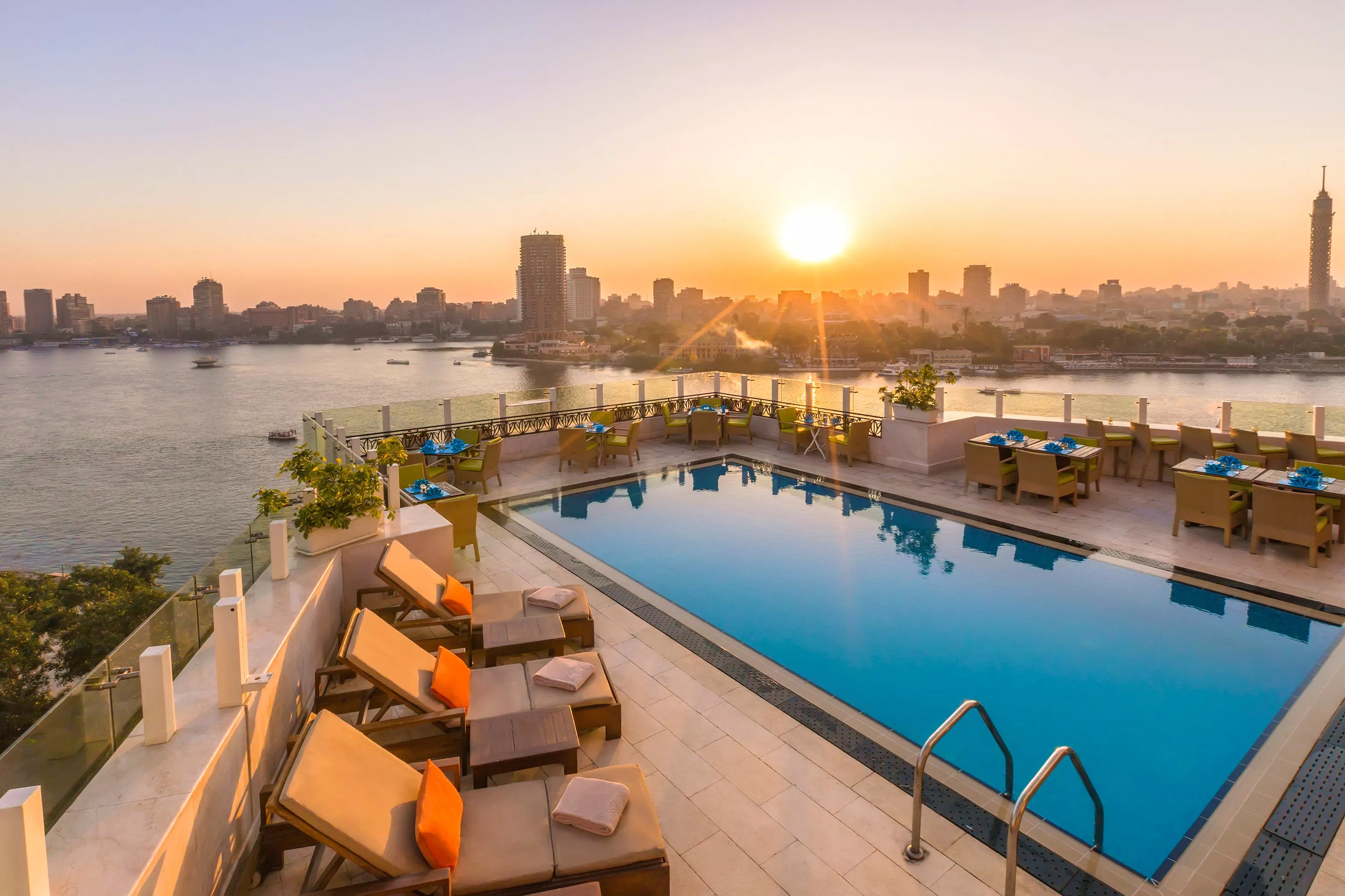 The Roof Pool Bar at Kempinski Nile Hotel in Egypt, Africa | Observation Decks,Bars,Swimming - Rated 6.3