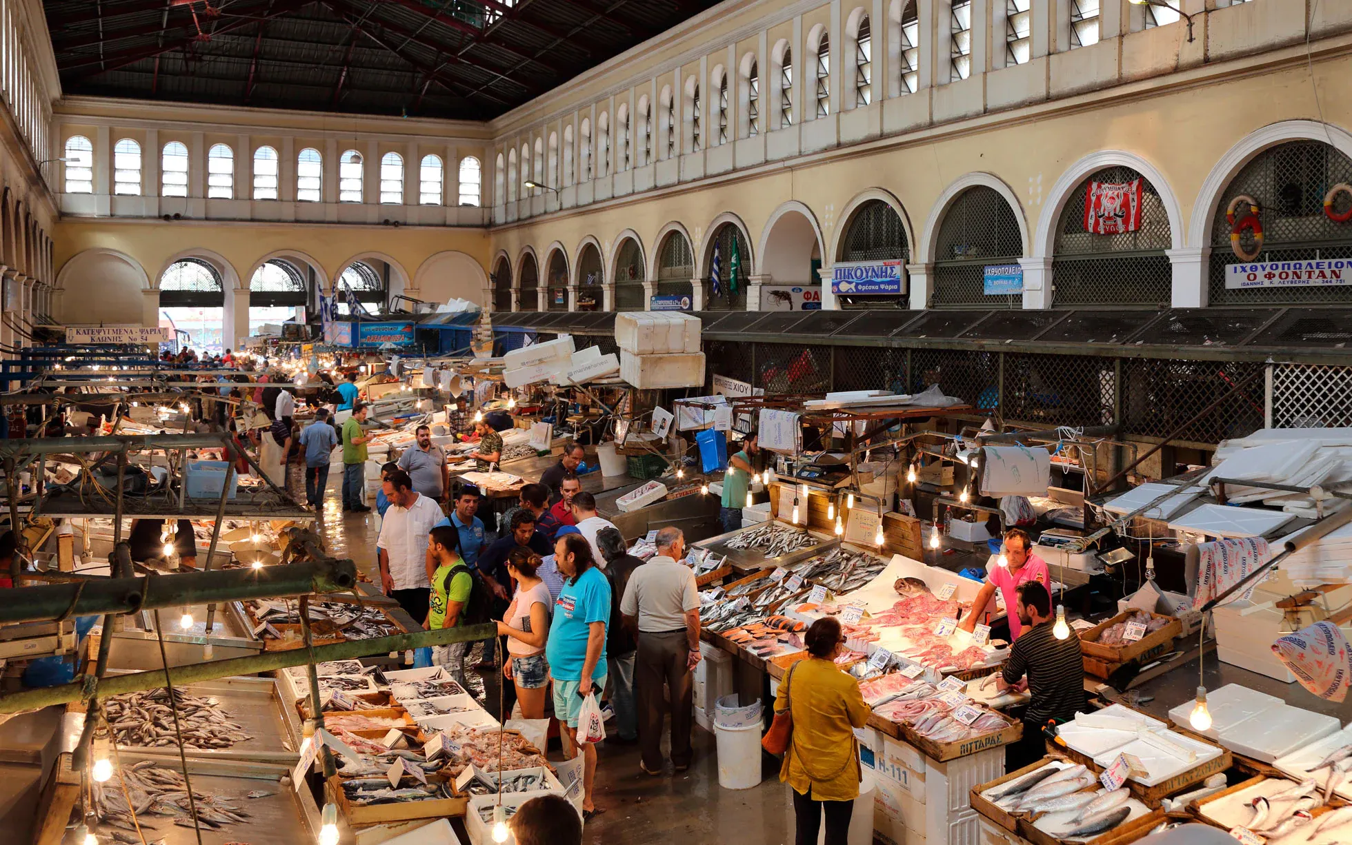 Athens Central Market in Greece, europe | Organic Food,Groceries,Seafood,Fruit & Vegetable,Herbs - Country Helper