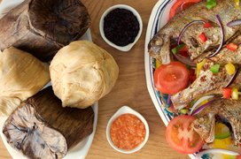 Kenkey and Fried fish - National Main Courses in Ghana