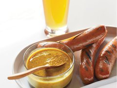Sausage with Mustard and Wine Sauce - National Main Courses in Luxembourg