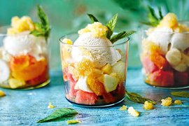 Tropical Fruit Dessert with Ice Cream - National Desserts in Kenya