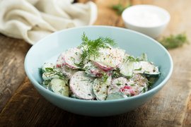 Russian Cucumber and Radish Salad - National Salads in Russia