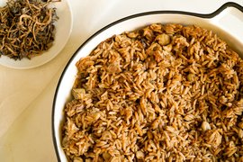 Haitian Black Mushroom Rice - National Side Dishes in Haiti